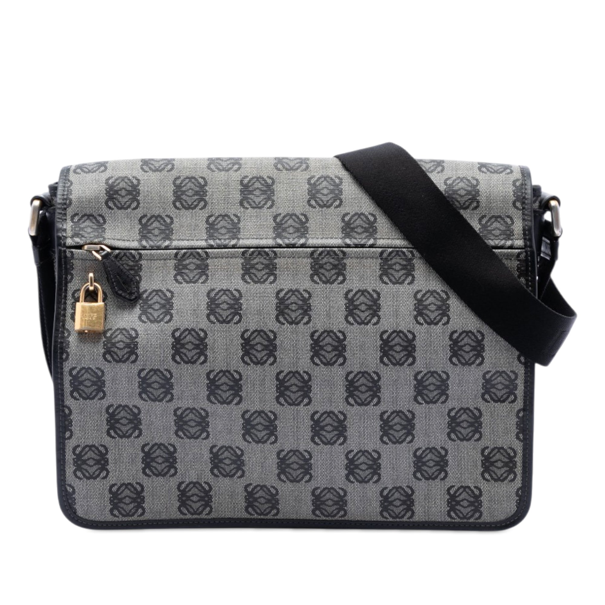 Anagram Coated Canvas Messenger Bag