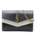Bicolor Leather Monogram Sulpice Wallet on Chain
