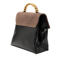Bicolor Leather Velazquez Twist Top Handle Bag