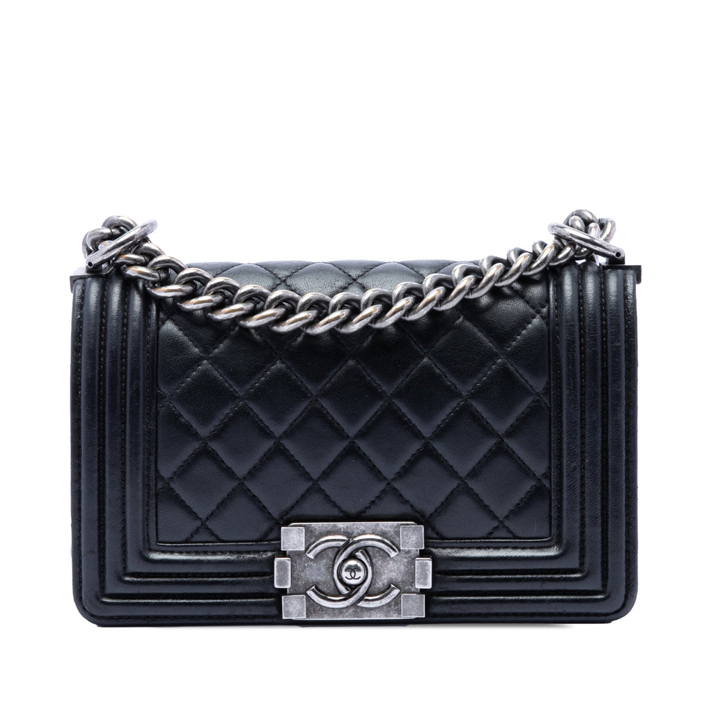 Small Quilted Lambskin Boy Flap