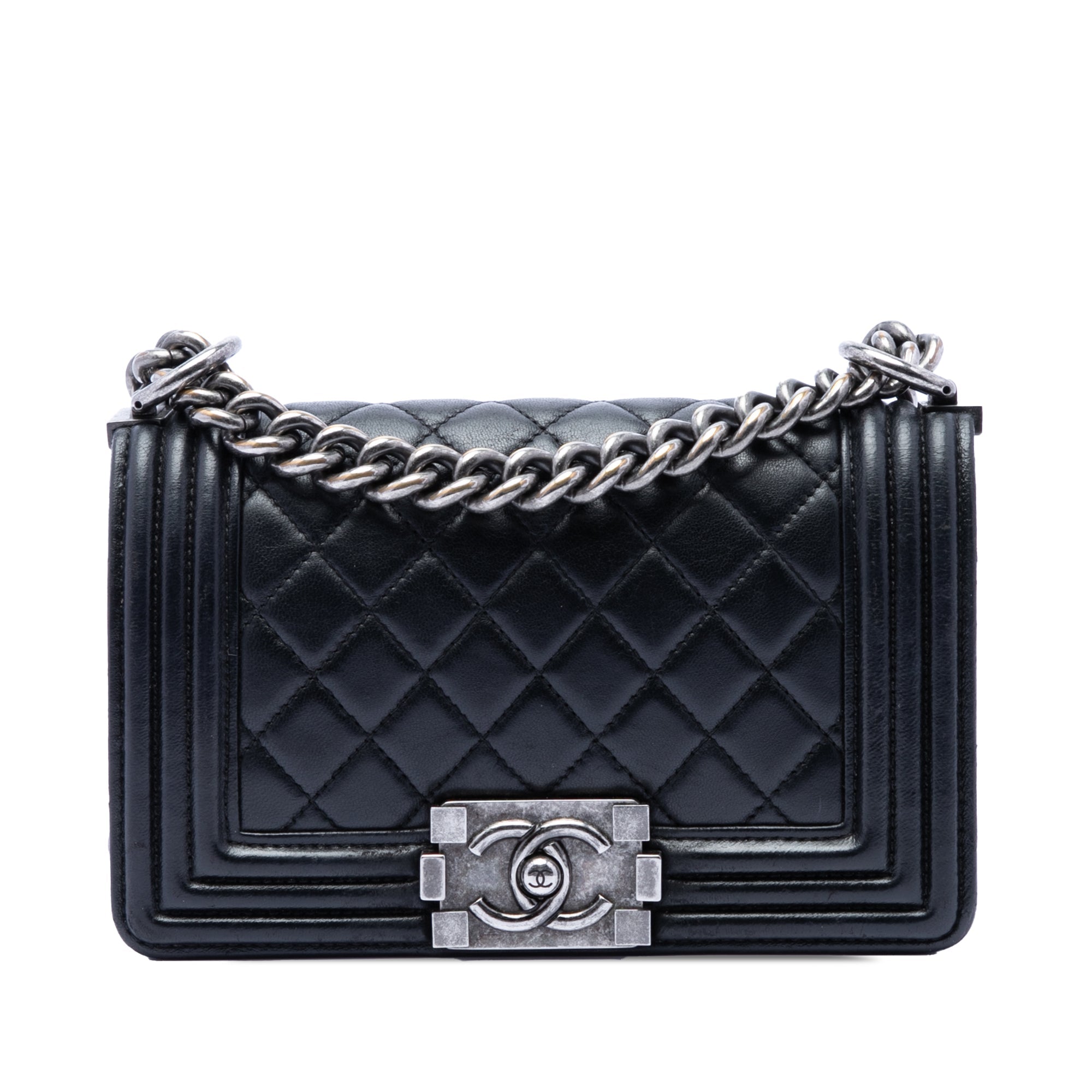 Small Quilted Lambskin Boy Flap