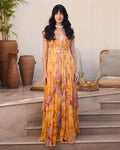 Sunlit Lily Printed Dress By KYNAH, Luxury Indian Fashion & Bridal Wear