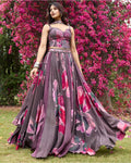 Plumicious Pink Floral Lehenga Set By KYNAH, Luxury Indian Fashion & Bridal Wear