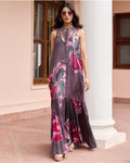 Plumicious Floral Shirt Maxi Dress By KYNAH, Luxury Indian Fashion & Bridal Wear