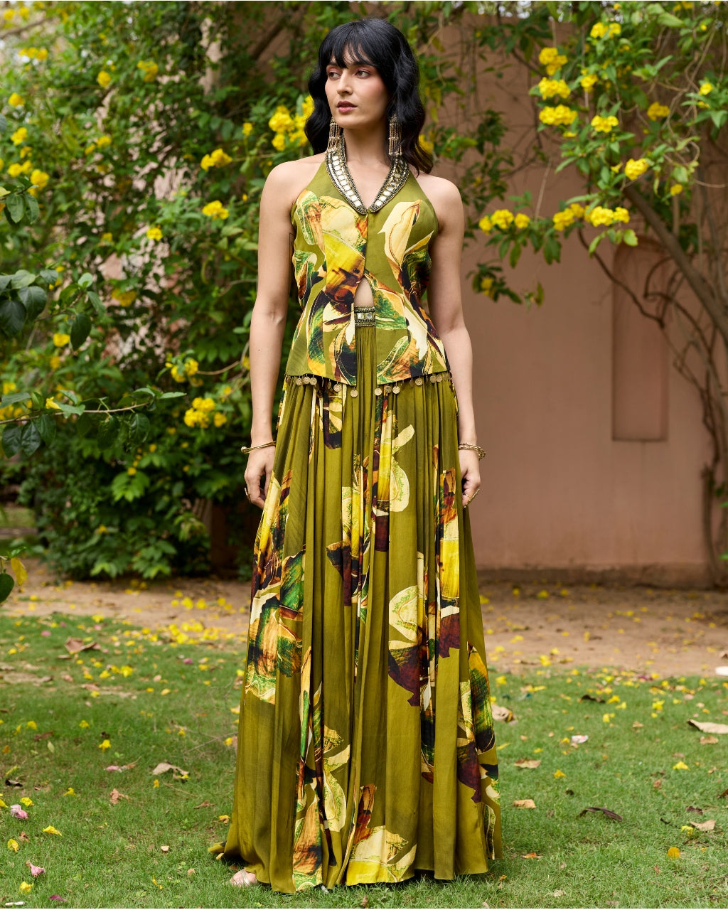 Matcha Green Jacket Lehnga Set By KYNAH, Luxury Indian Fashion & Bridal Wear