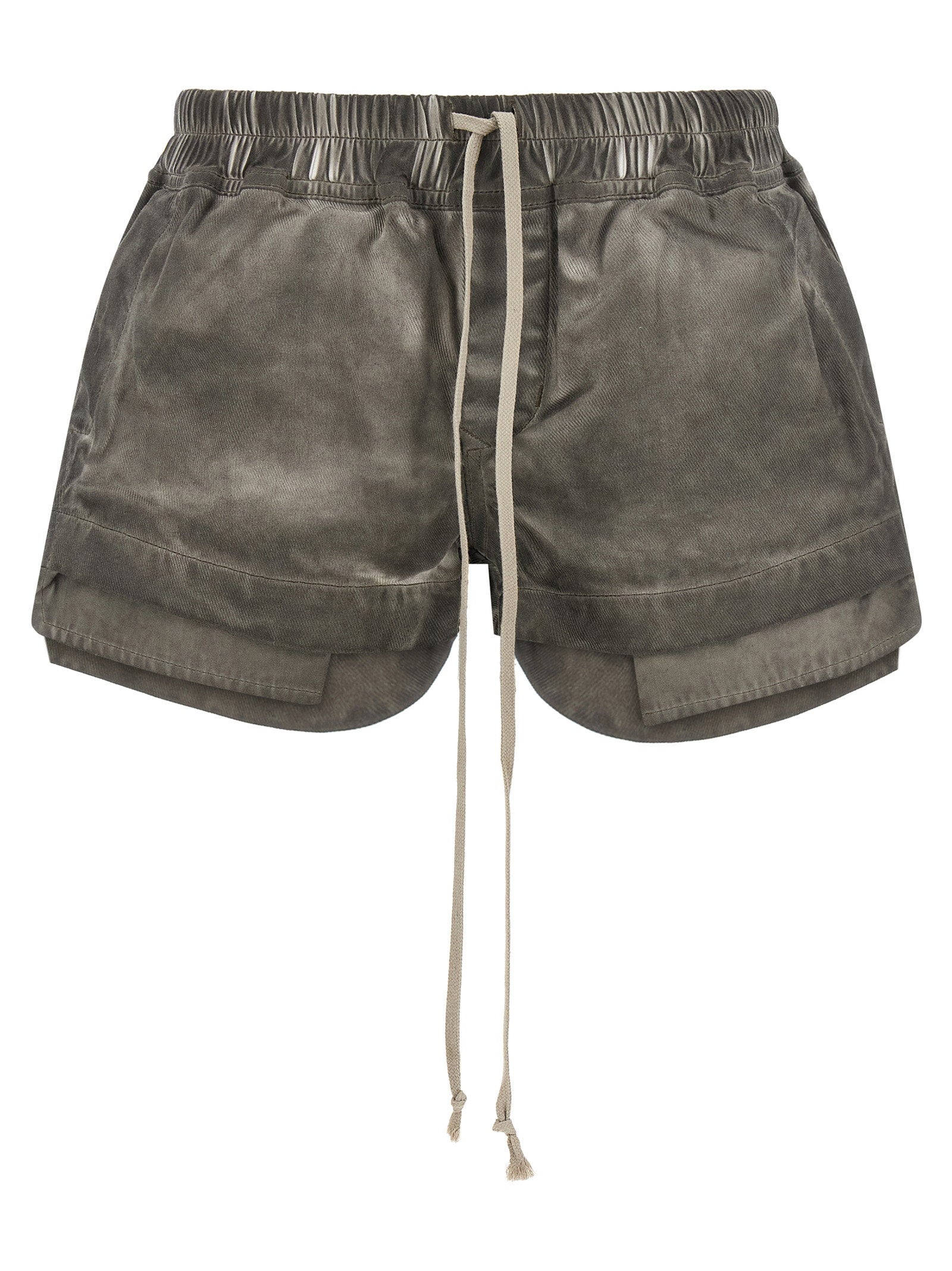Drkshdw Drawstring Cotton Shorts — Gray