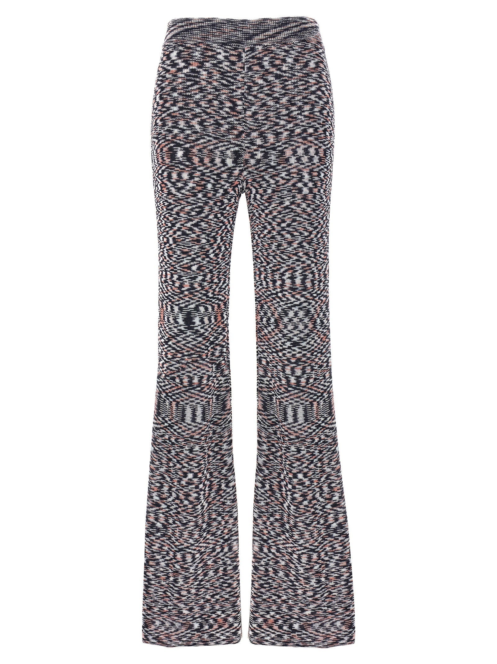 Missoni Patterned Viscose Blend Trousers — Black