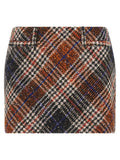 Missoni Houndstooth Wool Blend Mini Skirt — Orange