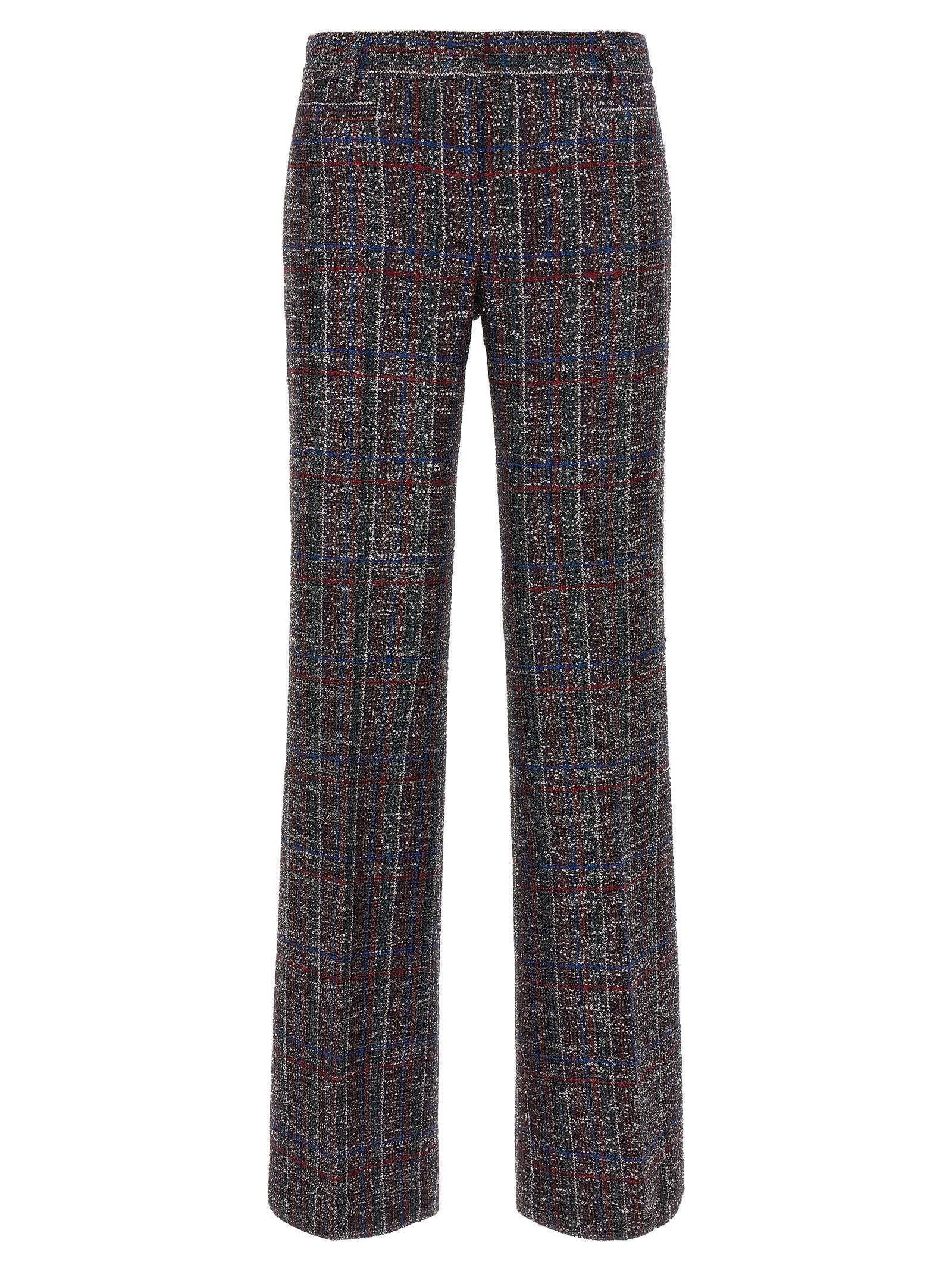 Missoni Sequin Tartan Trousers — Multicolor