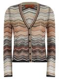 Missoni Chevron Lamé Sequin Cardigan — Multicolor