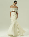 Knitted Sequin Draped Draped Skirt Set By KYNAH, Luxury Indian Fashion & Bridal Wear