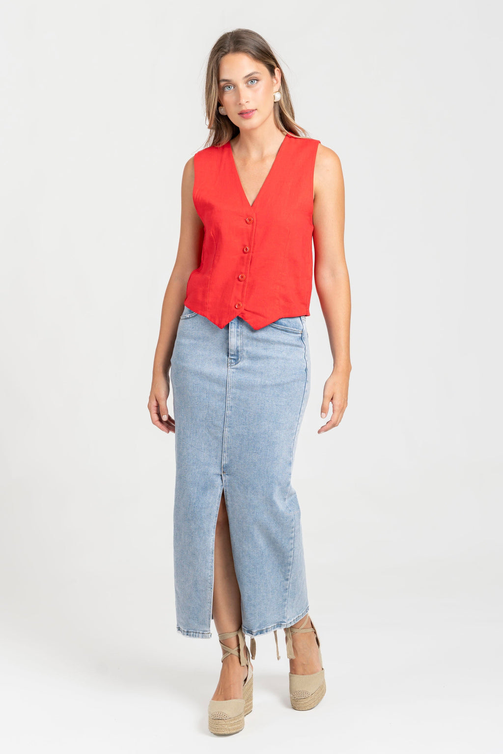 CHALECO  LINO