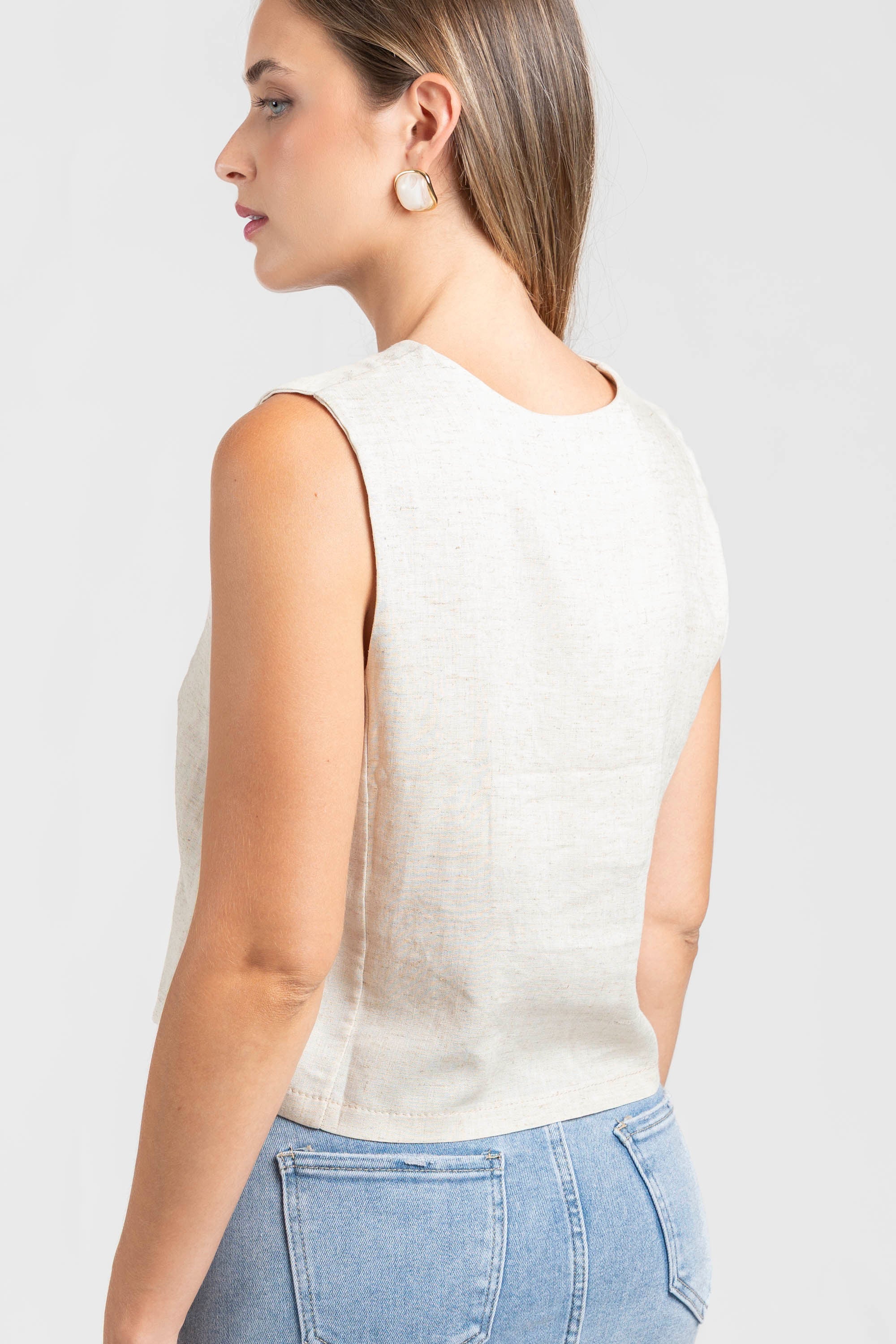 CHALECO  LINO