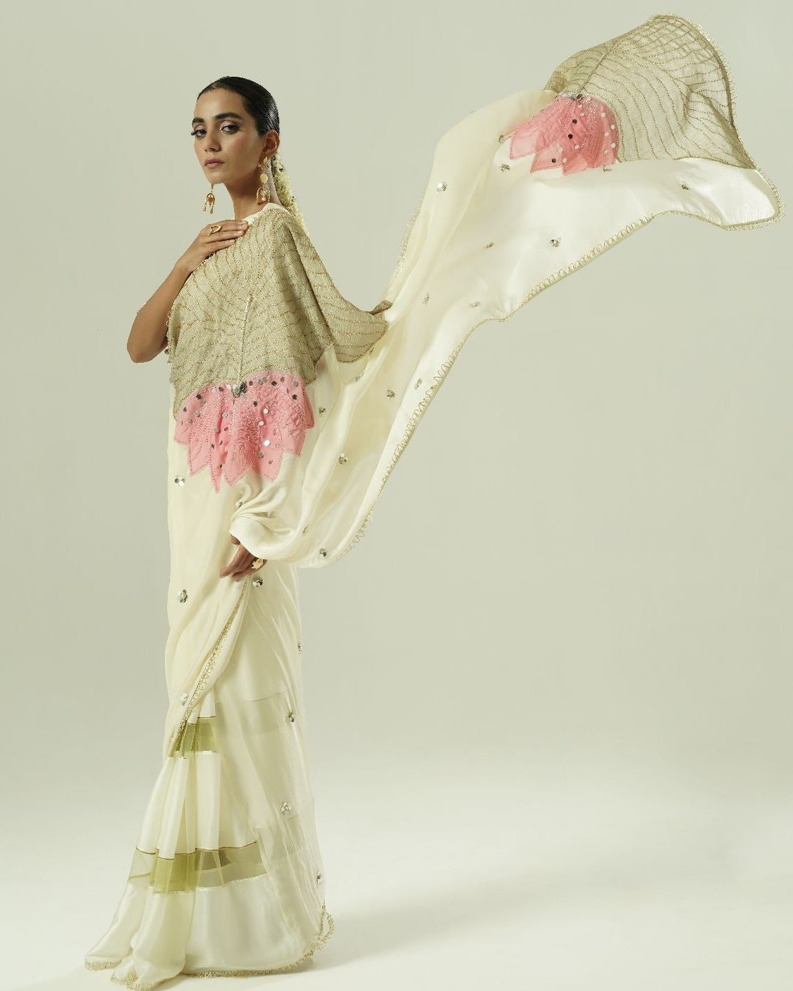 Lilly Patchwork Sari Set By KYNAH, Luxury Indian Fashion & Bridal Wear