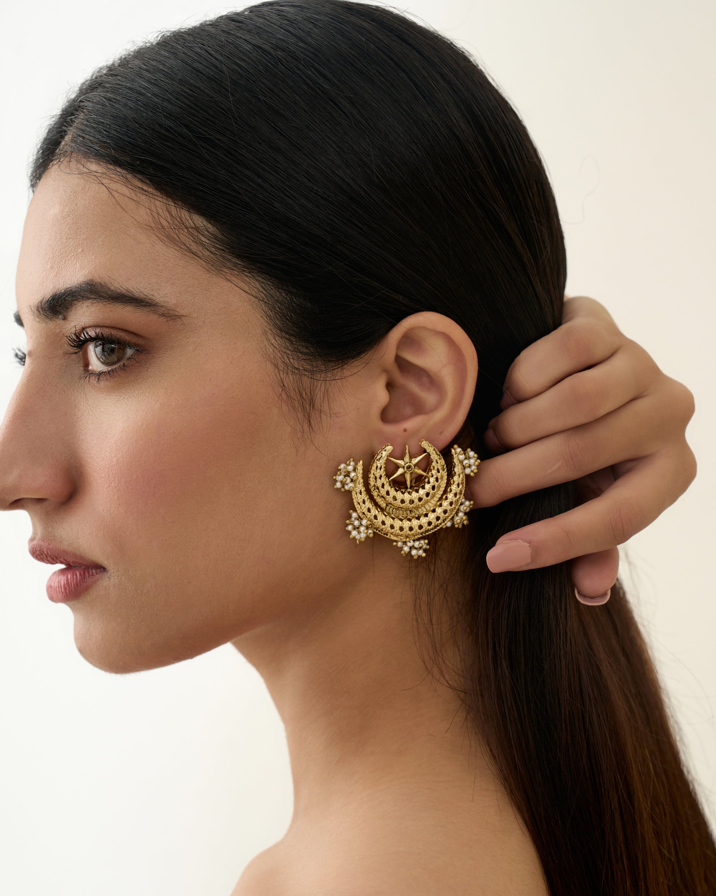 Mini Chand Raag Studs By KYNAH, Luxury Indian Fashion & Bridal Wear