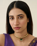 Basra Zamrud Choker By KYNAH, Luxury Indian Fashion & Bridal Wear