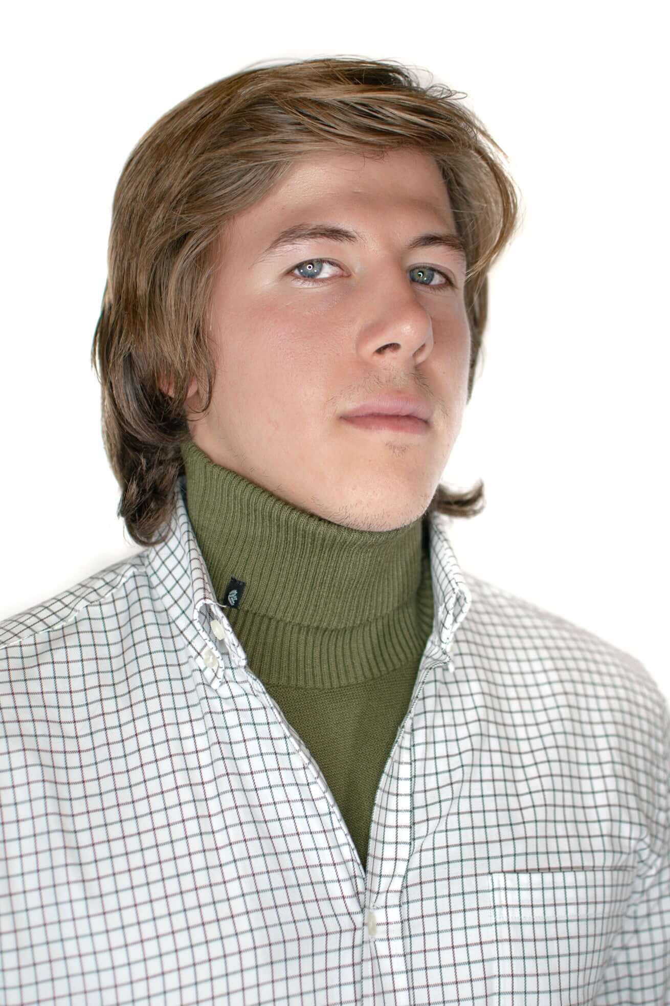 Jersey de cuello vuelto minimo verde hombre edición Serbal