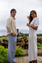 Pantalón Lino Blanco Helios