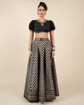 Almond Ivory - Black Skirt Set By KYNAH, Luxury Indian Fashion & Bridal Wear