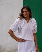 BLUSA DE LINO BLANCA HELIOS