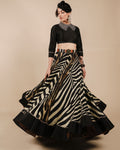 Zebra Print Skirt Set By KYNAH, Luxury Indian Fashion & Bridal Wear