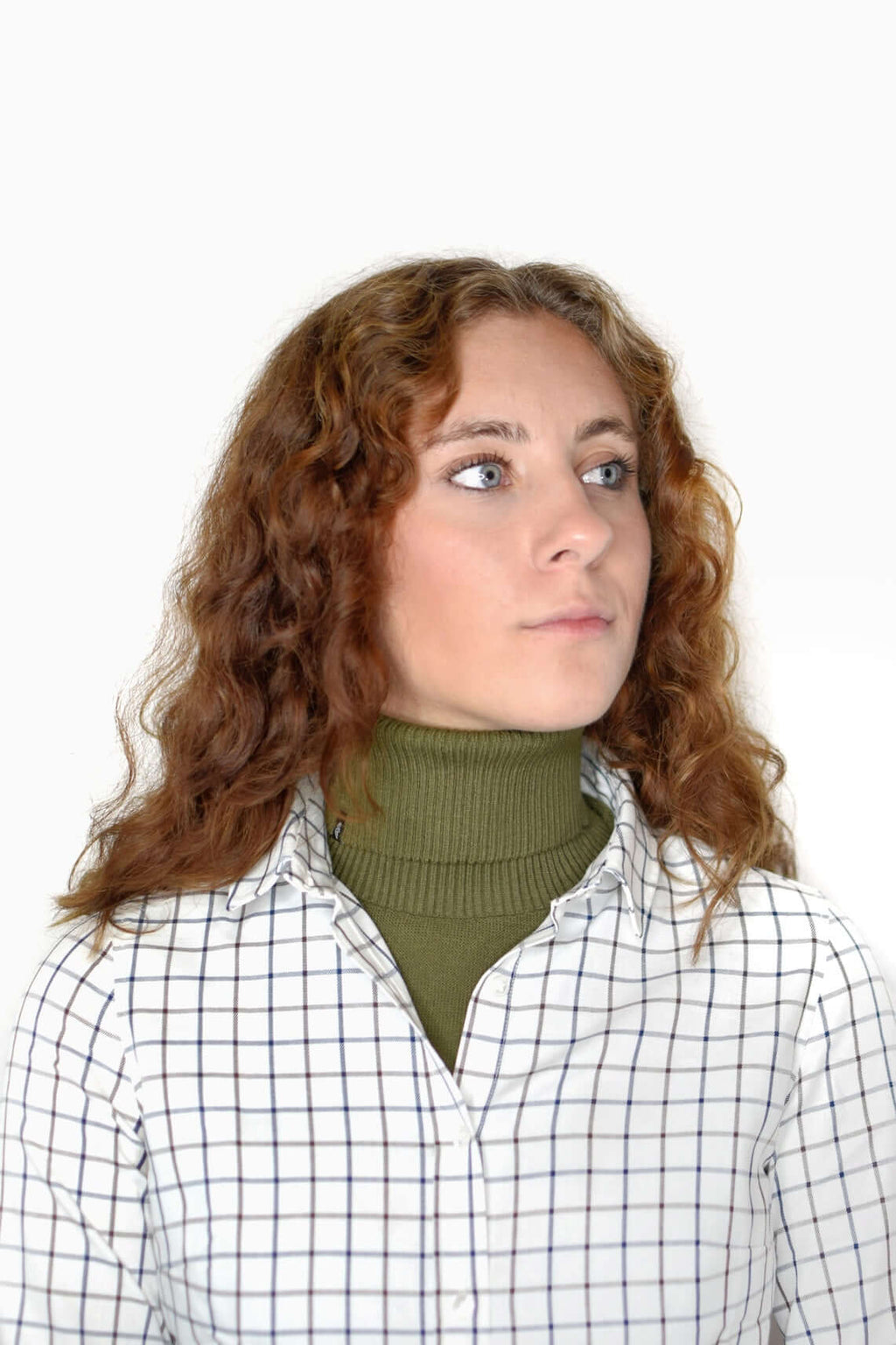 Jersey de cuello vuelto minimo verde mujer edición Serbal