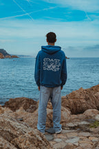 Blue Half Tone Zipper