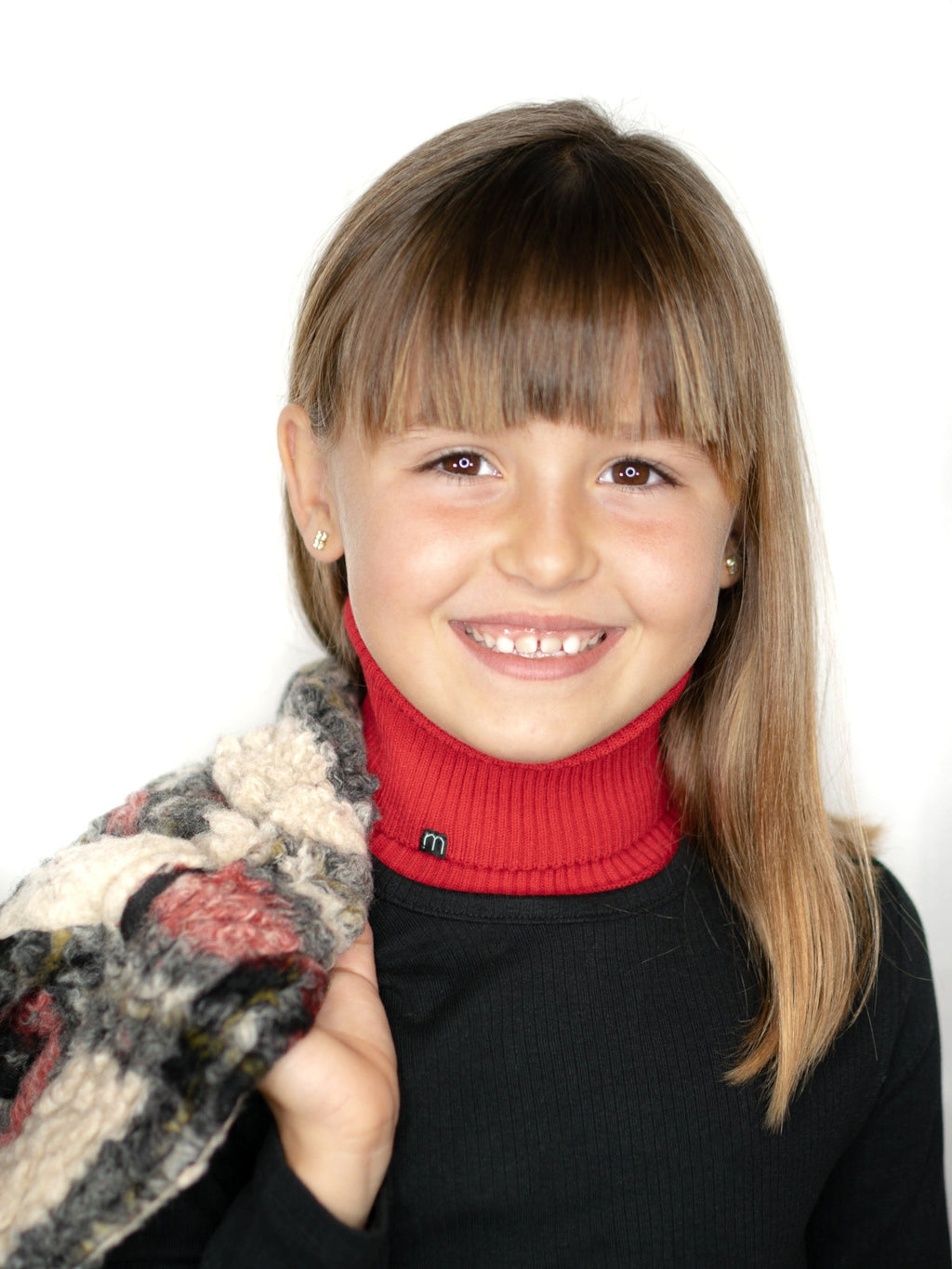 Jersey de cuello vuelto minimo rojo niño