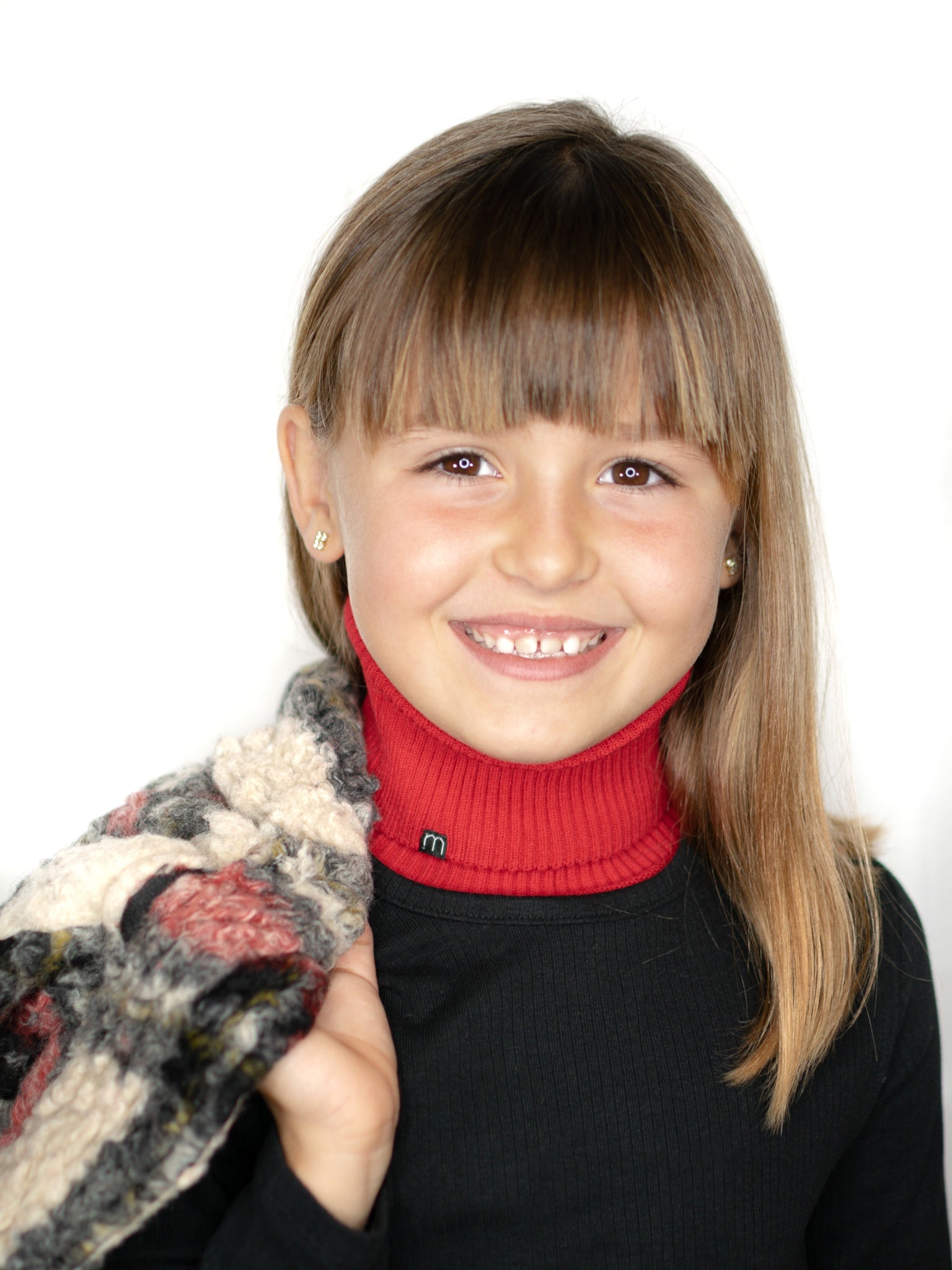 Jersey de cuello vuelto minimo rojo niño