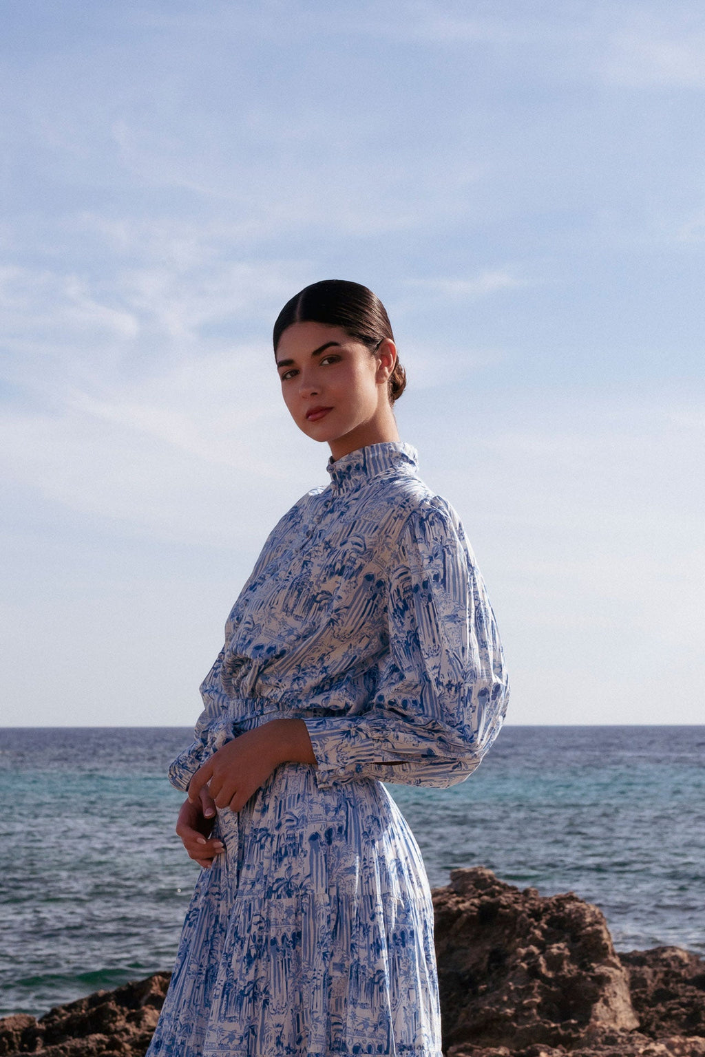 Blusa Palmeras - Azul
