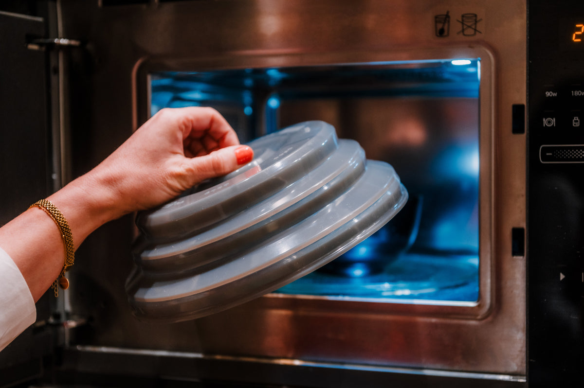 Couvercle en silicone pliable transparent pour micro-ondes