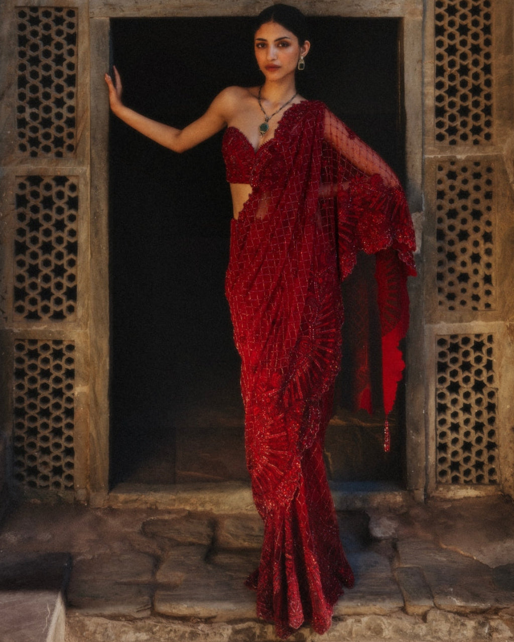 Auroraa Sari Set By KYNAH, Luxury Indian Fashion & Bridal Wear