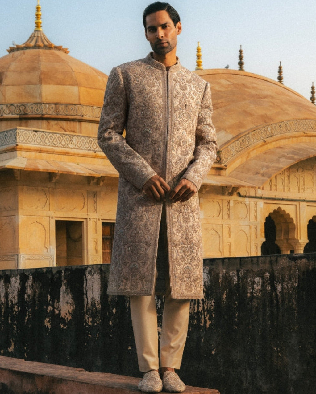 Ash Sherwani Set By KYNAH, Luxury Indian Fashion & Bridal Wear