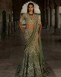 Mint Green Jhanvi Lehenga Set By KYNAH, Luxury Indian Fashion & Bridal Wear