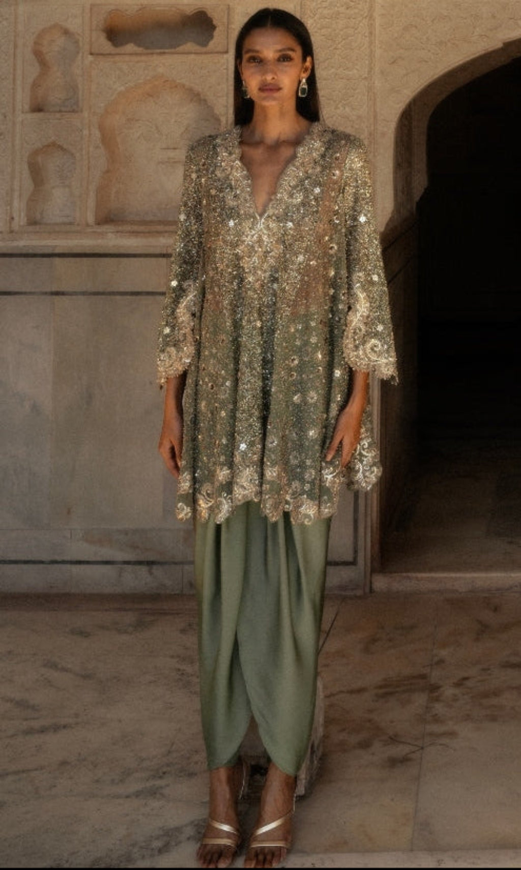 Stella Kurta Dhoti Set By KYNAH, Luxury Indian Fashion & Bridal Wear