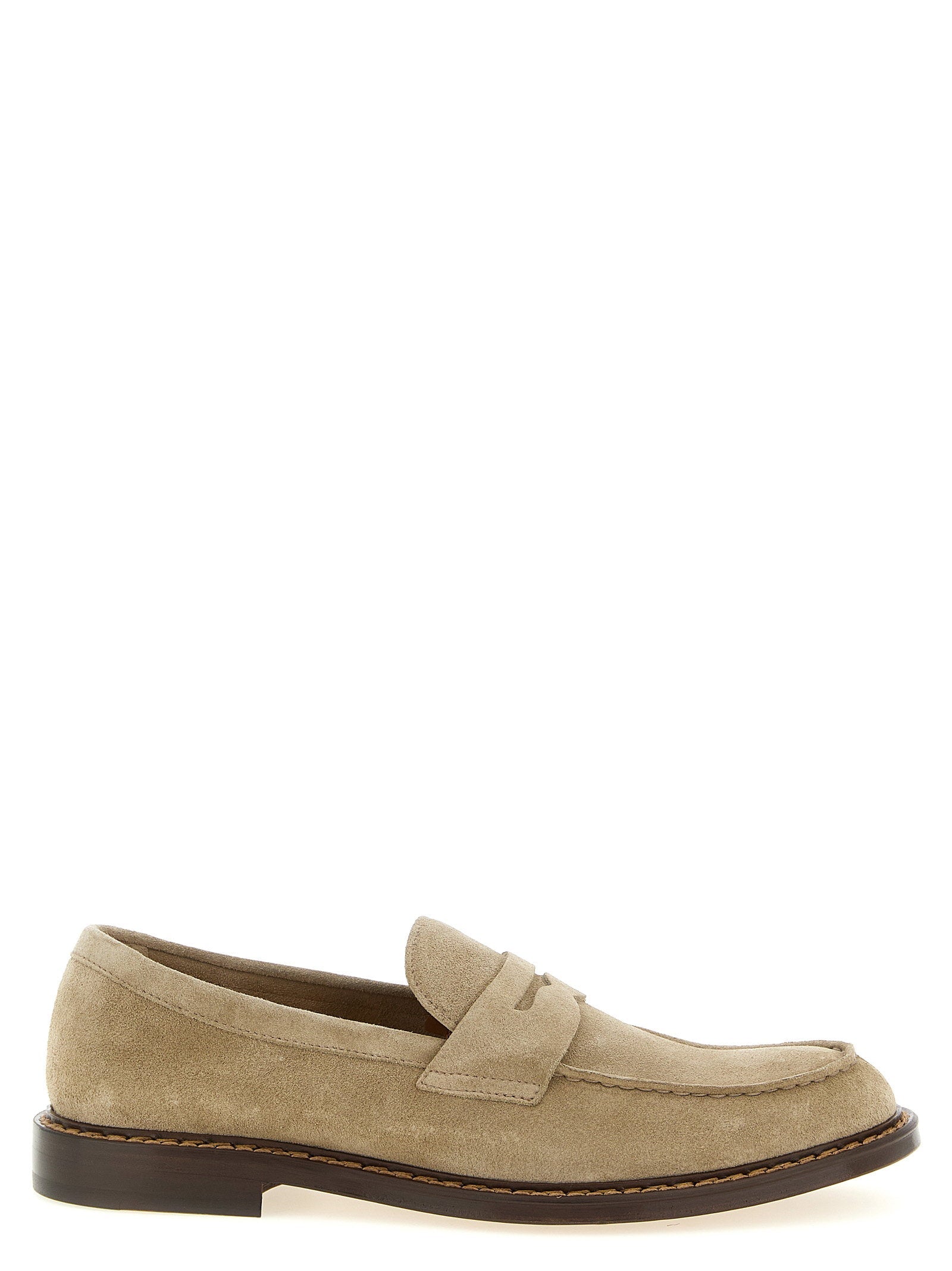 Doucal's Suede Loafer — beige