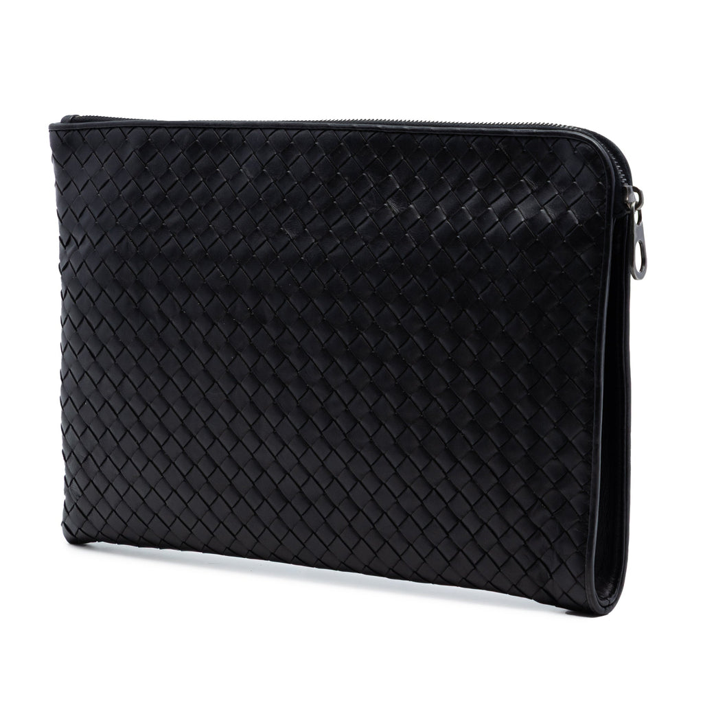 Large Nappa Intrecciato Zip Pouch