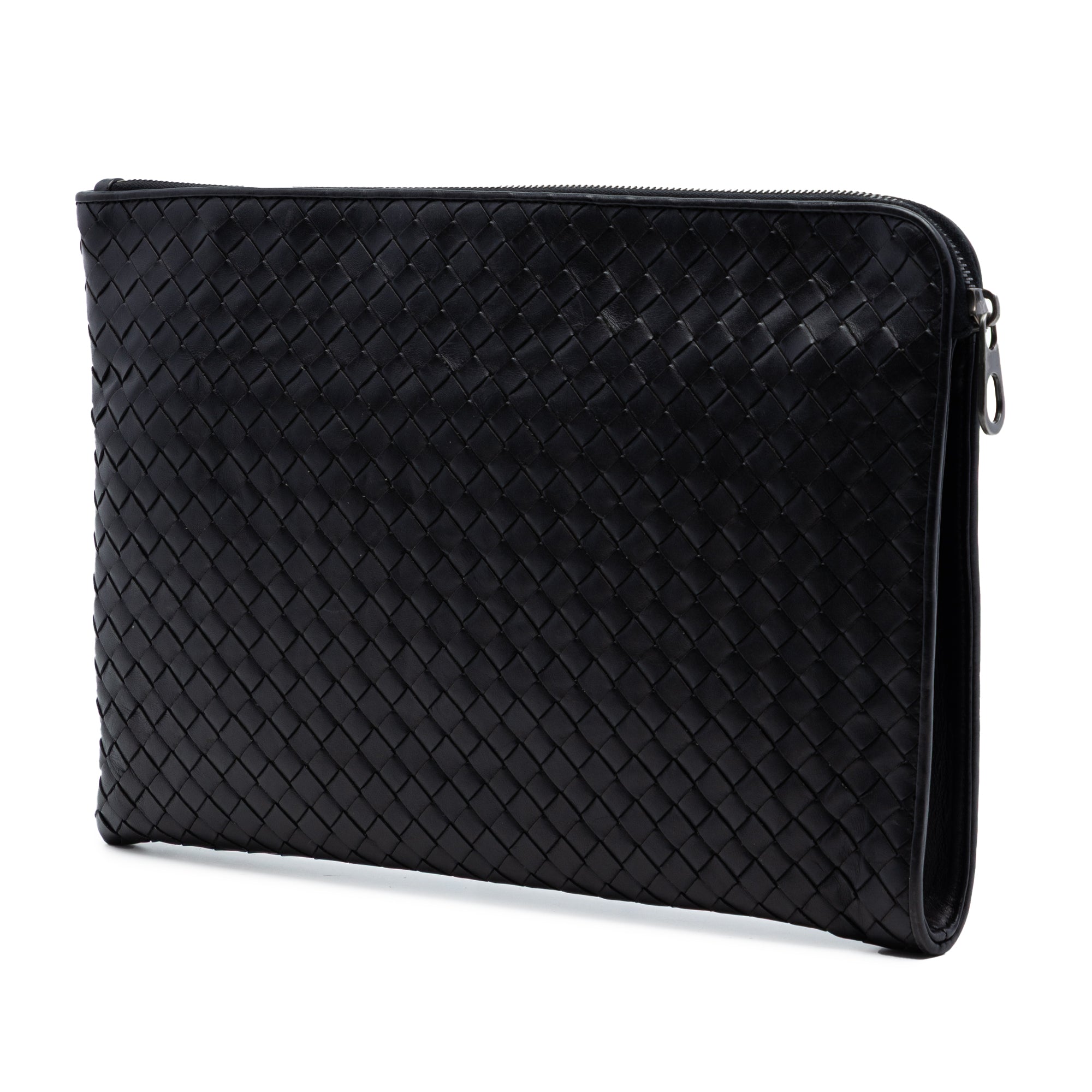 Large Nappa Intrecciato Zip Pouch