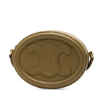 Small Calfskin Cuir Triomphe Oval Crossbody