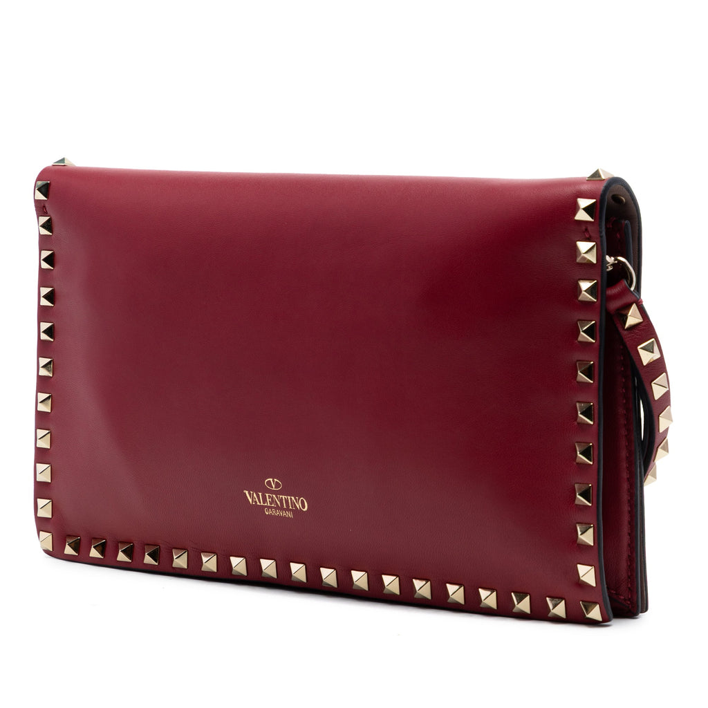 Nappa Rockstud Wristlet Clutch