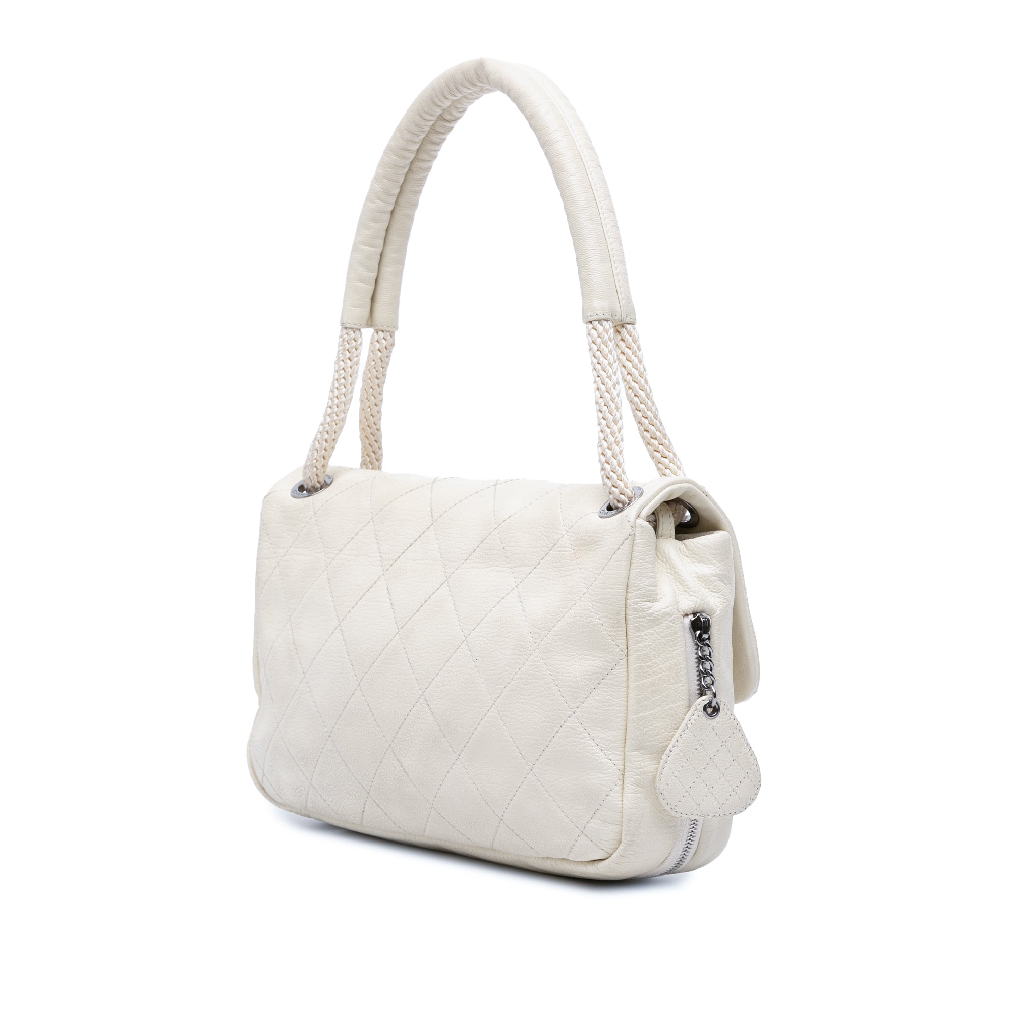 Quilted Calfskin Expandable Zip Yacht Flap