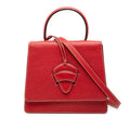 Textured Leather Barcelona Top Handle Bag