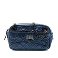 Small Metallic Quilted Aged Calfskin Reissue Camera Bag