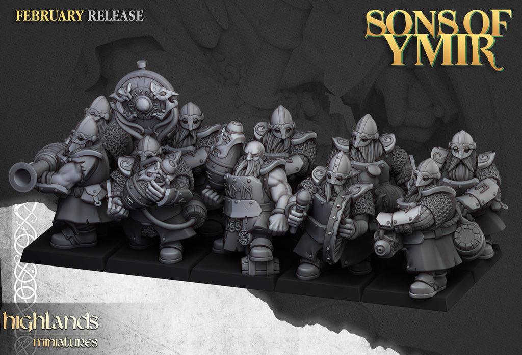 Dwarf Firespiters, Highlands Miniatures