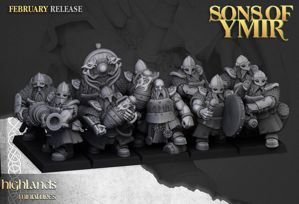 Dwarf Firespiters, Highlands Miniatures