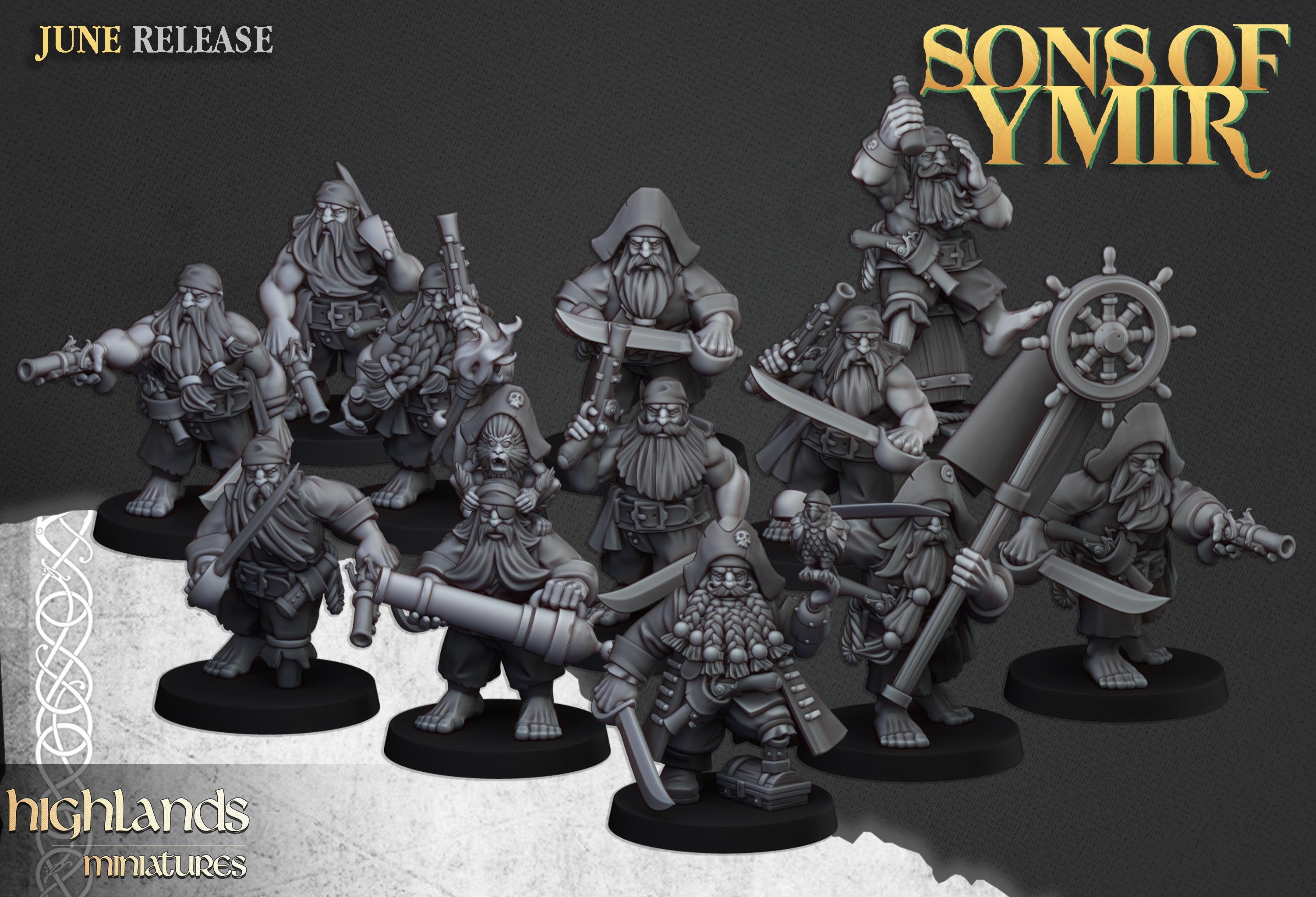Dwarf Pirates, Highlands Miniatures