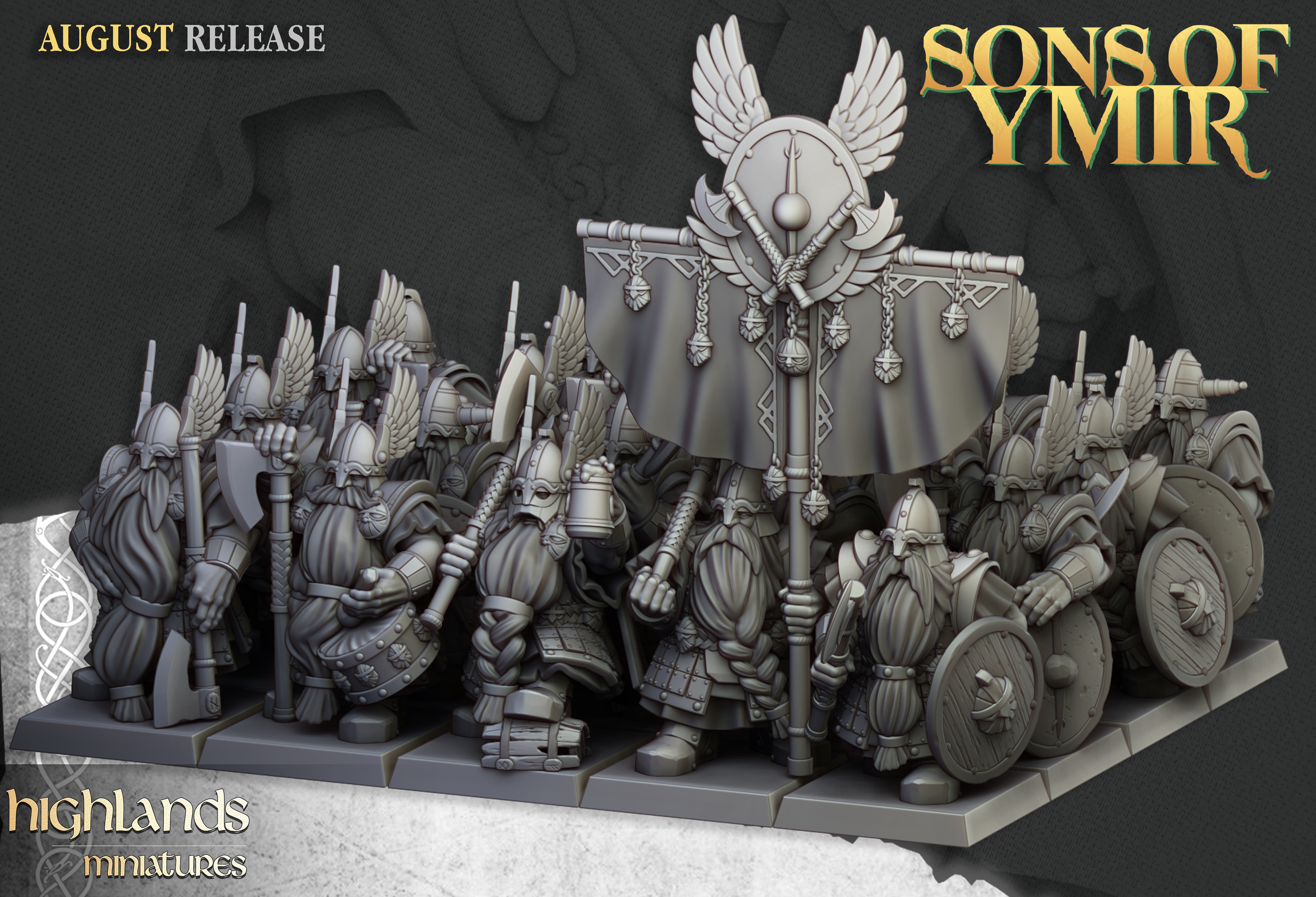Dwarf Veterans, Highlands Miniatures