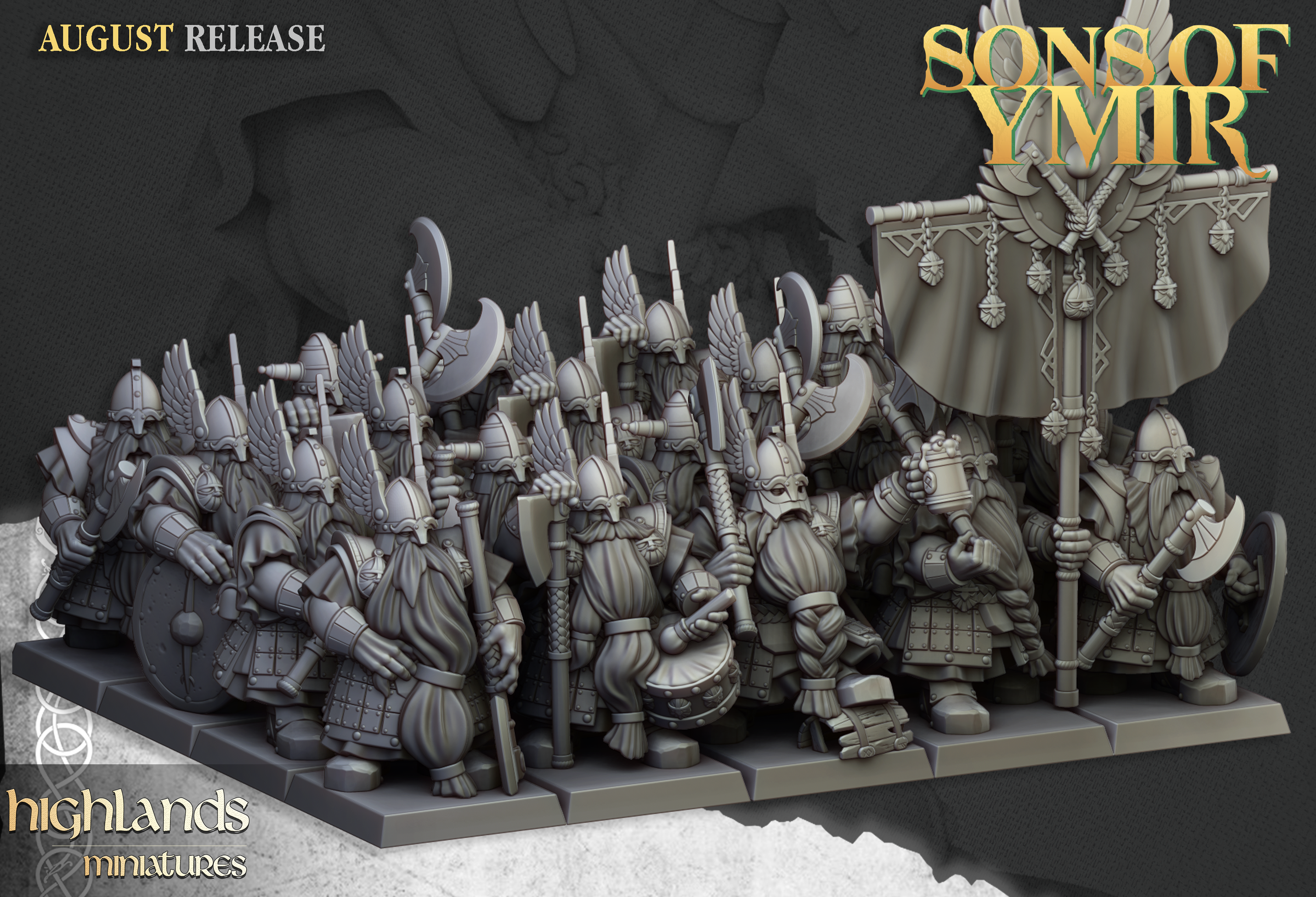 Dwarf Veterans, Highlands Miniatures