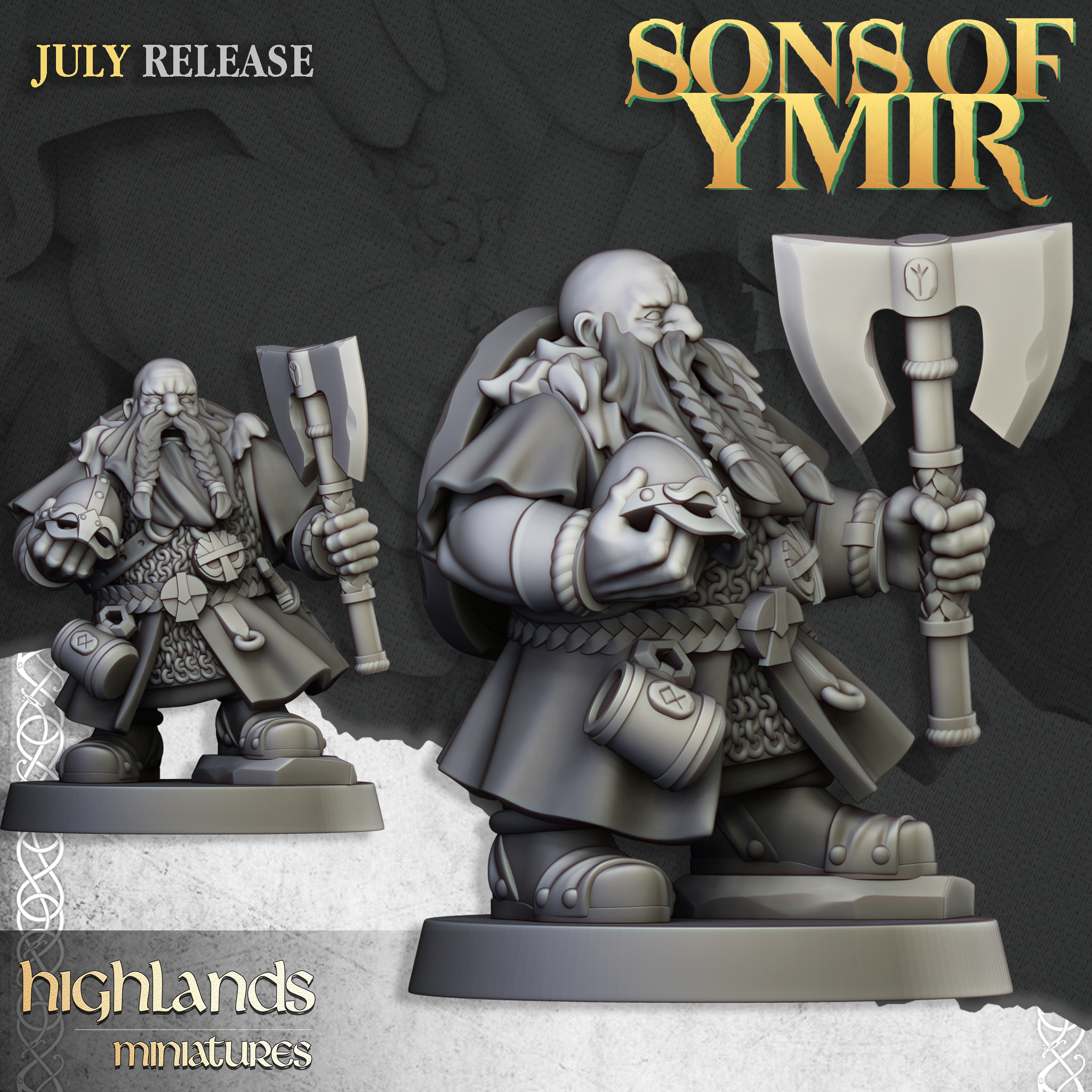 Dwarf Warriors Great Weapons, Highlands Miniatures