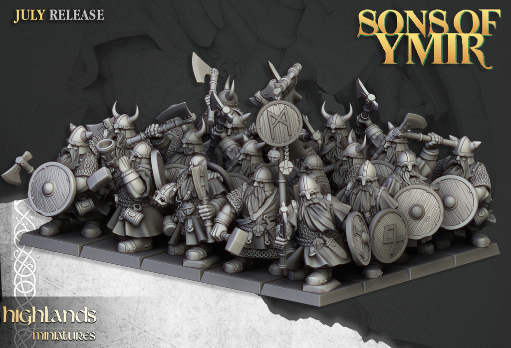 Dwarf Warriors, Highlands Miniatures